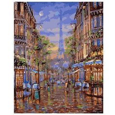 Цветной Картина по номерам "Монмартр Париж" 40х50 см (MG2095)