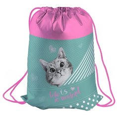 Berlingo Мешок для обуви Curious Cat (MS09245) розовый/голубой