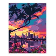 LORI Раскраска по номерам Лето в Майами 28.5x38 см