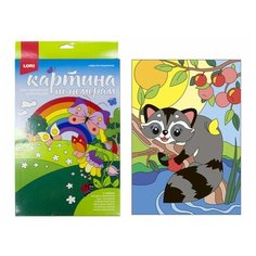 LORI Картина по номерам для малышей Счастливый енотик 20x30 см