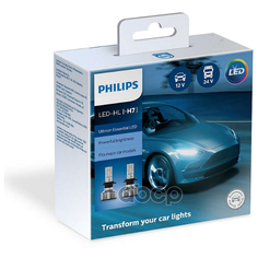 Лампа Светодиодная Led H7 12в/24в 6500к X2 Philips арт. 11972UE2X2