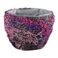 Кашпо Доляна Лаванда круг, 14х14х11,5 см коричневый