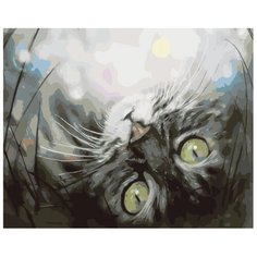 Цветной Картина по номерам "Кошечка в мечтах" 30х40 см (ME1074)