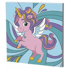 Школа талантов Картина по номерам "Волшебный единорог" 15х15 см (4719044)