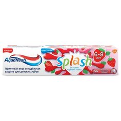 Зубная паста Aquafresh Splash 6-8 лет со вкусом клубники и мяты, 50 мл