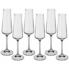 Набор бокалов для шампанского из 6 шт naomi/corvus 160 мл Crystalite (669-157)