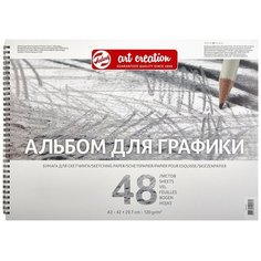 Альбом для графики Art Creation 120гр/м.кв А3 48л спираль по 1 стороне Royal Talens