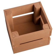 Кашпо Дарим красиво Однушка Лайт, 12х11х9 см коричневый