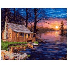 Greenwich Line Картина по номерам "Рыбацкий домик", 40х50 см (КХ 30559)