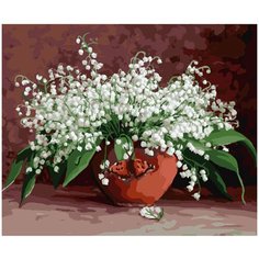 Картина по номерам Сильвертойз 40х50 см Бузин. Ландыши Silver Toys