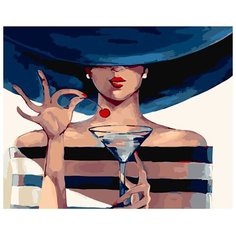 Картина по номерам ВанГогВоМне ZX 23097 Мартини с вишенкой 40х50 см