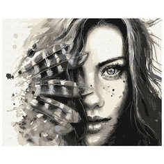 Картина по номерам ВанГогВоМне ZX 23493 Девушка в перьях 40х50 см