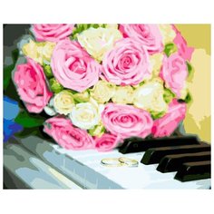 Картина по номерам ВанГогВоМне ZX 23176 Розы на клавишах 40х50 см