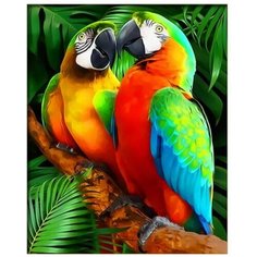 Картина по номерам New World "Влюбленные попугаи" 40x50 см Q5135