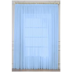 Штора Amore Mio RR 2024 Однотонная вуаль 6,0*2,7 1 шт. голубой