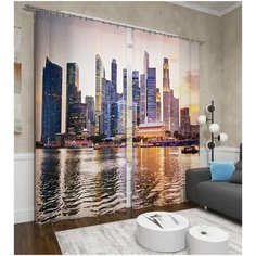 Фотошторы "Утро в городе" Сирень