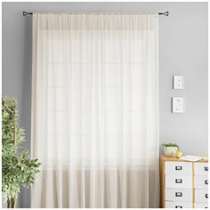 Портьера PASIONARIA "Алекса Бежевый" на шторной ленте, 300х280 см - 1 шт.