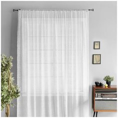 Портьера PASIONARIA "Эвелин Белый" на шторной ленте, 300х270 см - 1 шт.