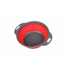 Дуршлаг складной круглый красный Bradex