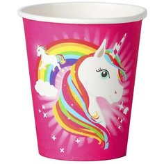 Стакан бумажный "Единорог и радуга" (набор 6 шт) 3747662 Сима ленд
