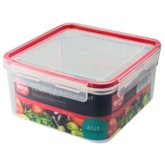 Контейнер пластиковый BORA квадратный с крышкой 2.1 л