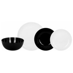 Столовый сервиз DIWALI BLACK&WHTE 19предметов 6 персон Luminarc