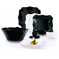 Столовый сервиз AUTHENTIC BLACK&WHITE 38 предметов 6 персон Luminarc