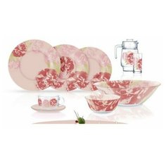 Столовый сервиз PASTEL PINK 46 пр. 6 перс. ОАЭ 66411 Luminarc