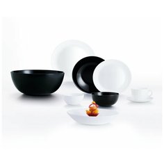 Столовый сервиз DIWALI BLACK&WHITE 44 пр. 6 перс. 75387 Luminarc