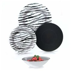 Столовый сервиз AMB JUNIA BLACK 24 предмета 6 персон Luminarc