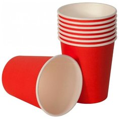 Стакан бумажный Papperskopp 300мл D90 мм 1-сл для горячих напитков КРАСНЫЙ