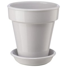 Керамический горшок Конус с подставкой, 0,6л., серый Вещицы