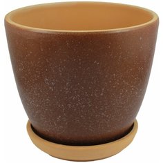 Цветочный горшок "Мрамор" с поддоном d22см, h19см, 4л Ломоносовская Керамика