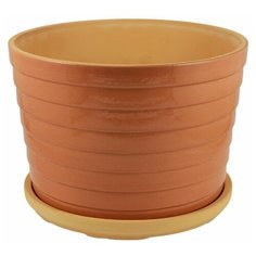 Цветочный горшок "Риф" с поддоном d22см, h16см, 3,5л Ломоносовская Керамика