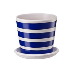 Керамический горшок "Полосочки" 0,3л., Д90 Ш90 В77, синий Engard