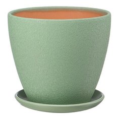 Керамический горшок "Шелк" 1,4л., Д150 Ш150 В133, мятный Engard