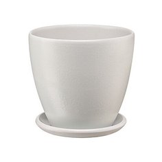 Керамический горшок "Бутон" с подставкой, 1,4л., Д135 Ш135 В130, серый Engard