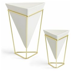 Декор настольный Trigg белый-латунь Umbra