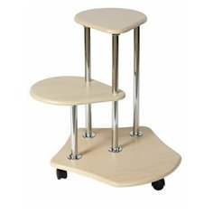 Подставка для цветов Двоечка дуб беленый Мебелик