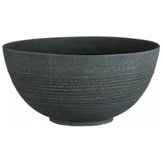 Кашпо чаша ДЖЕЛЛ, полипропилен, тёмно-серое, 17х35 см, Edelman 1054829