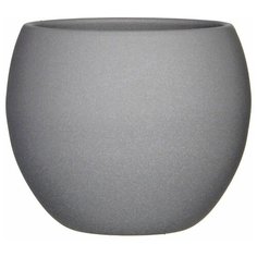 Керамическое кашпо МОНА, тёмно-серое, 13.5х15.5 см., Edelman 1009434