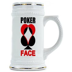 Пивная кружка Poker face , Покер фэйс Drabs