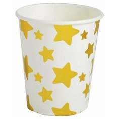 Стакан бумажный "Звёзды" цвет золото (набор 6 шт) 3526938 Сима ленд