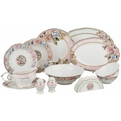 Столовый сервиз пудровый шлейф 28 пр. на 6 персон Lefard (586-320)