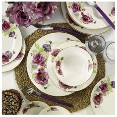 Столовый сервиз на 6 персон BONE JASMINE, 24 предмета KUTAHYA PORSELEN Тарелка 27 см - 6 шт