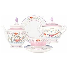 Сервиз чайный ф. Александрия рис. Фазаны (20 предметов) Императорский фарфоровый завод