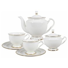 Сервиз чайный ф. Айседора рис. Золотая лента (14 предметов) Императорский фарфоровый завод