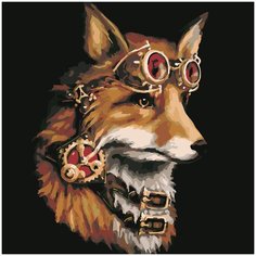 Картина по номерам Molly 30х30 см Фантастический лис Котеин