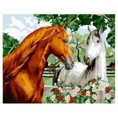 ВанГогВоМне Картина по номерам "Пара лошадей", 40х50 см (ZX 21346)