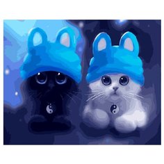 ВанГогВоМне Картина по номерам "Котята в шапочках", 40х50 см (ZX 21340)